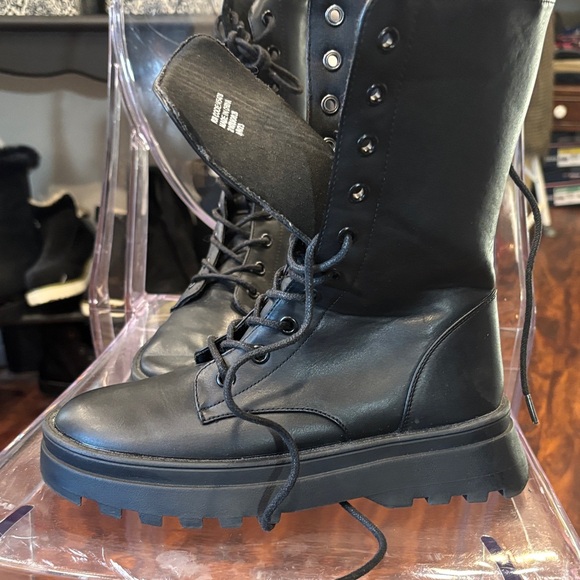 Primark Tall Combat Boots with Platform Sole - Picture 3 of 8